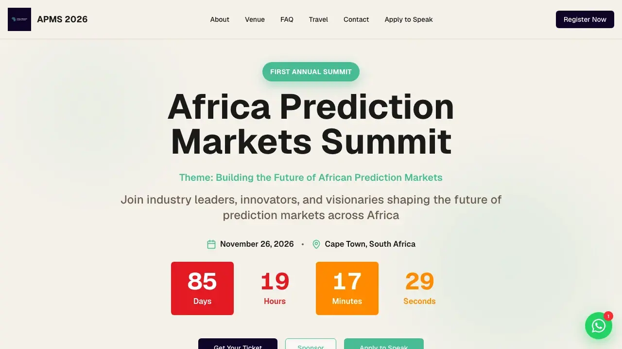 Africa Prediction Markets Summit 2027