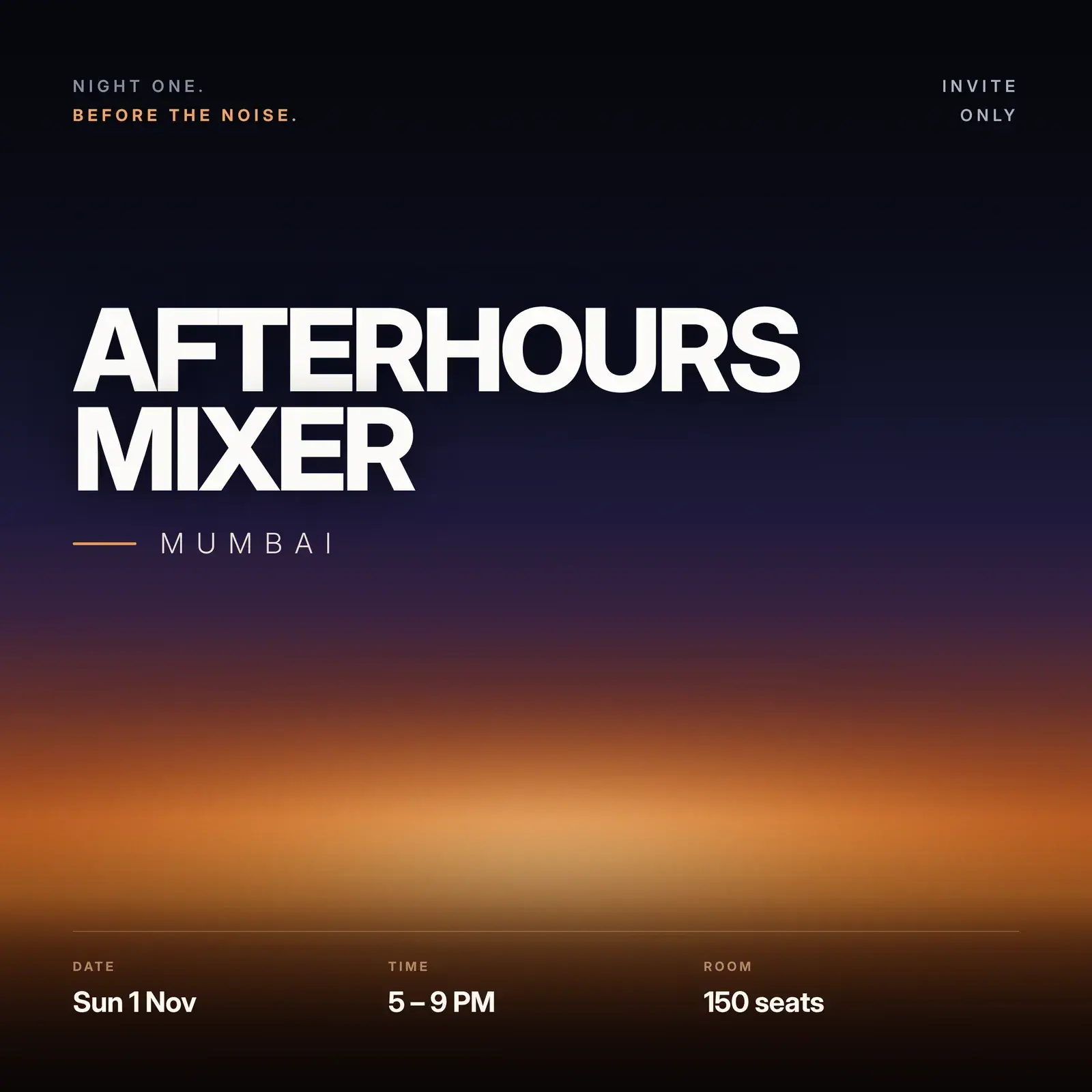Afterhours Mixer: Mumbai