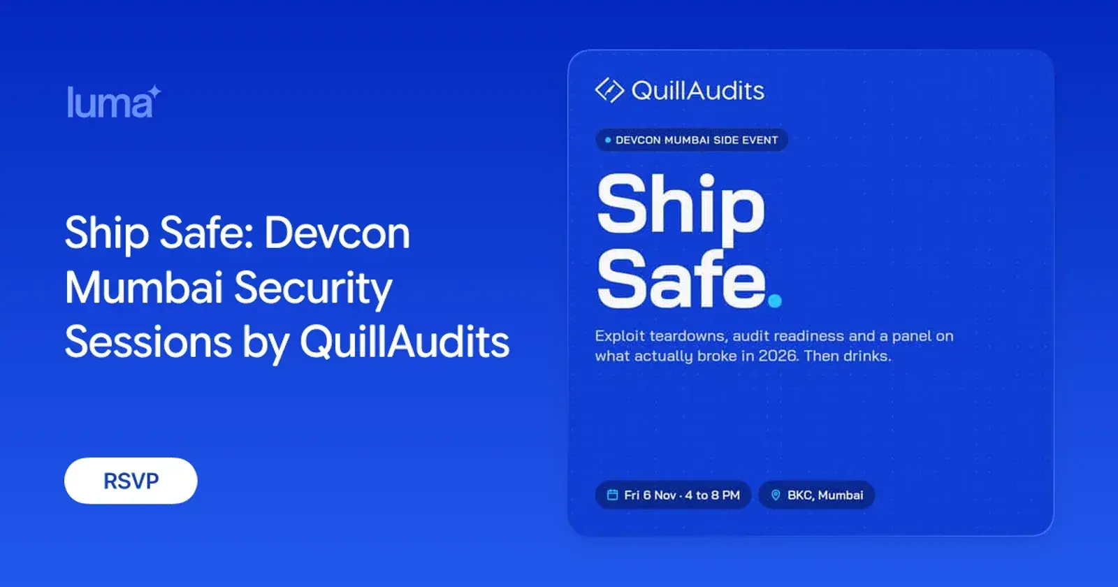 Ship Safe: Devcon Mumbai Security Sessions by QuillAudits